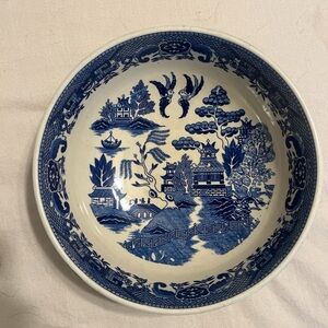 Vintage Japenese Blue and White Porcelain Bowl